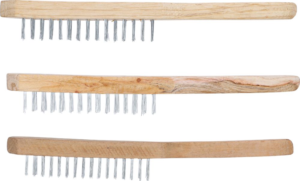 Produktbild Drahtbürsten Satz Holzstiel 2-, 3-, 4-reihig 3 teilig bild 3