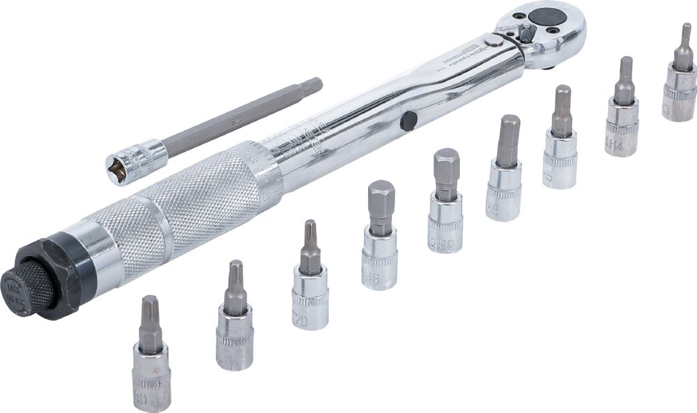 Produktbild BGS Diy Drehmomentschlüssel Satz 2 - 24 Nm Außenvierkant 6,3 mm 1/4 Zoll 11 Teilig bild 4
