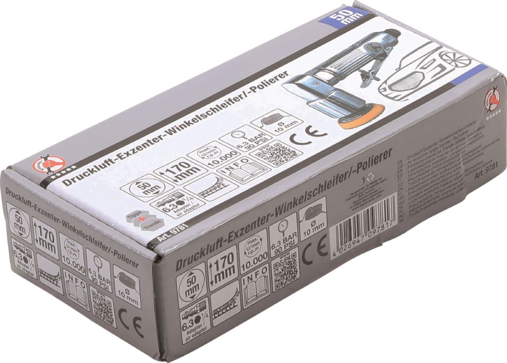 Produktbild BGS Diy Druckluft Exzenter Winkelschleifer Polierer bild 2