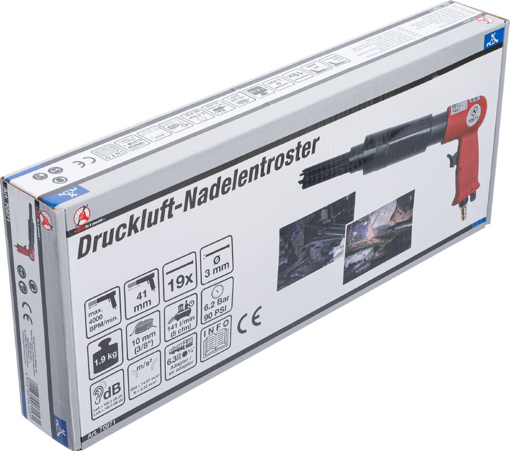 Produktbild BGS Diy Druckluft Nadelentroster Schlagzahl 4000 1/min bild 6