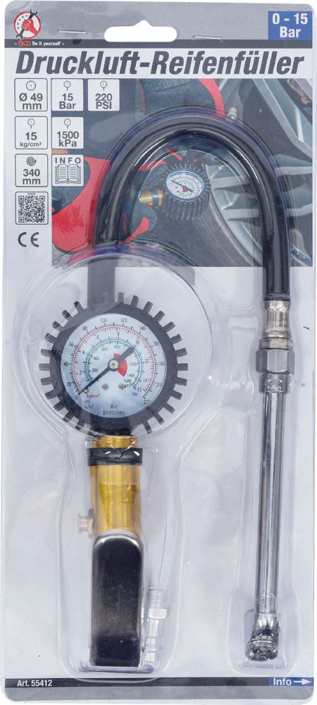 Produktbild BGS Diy Druckluft Reifenfüller 0 - 15 bar bild 5