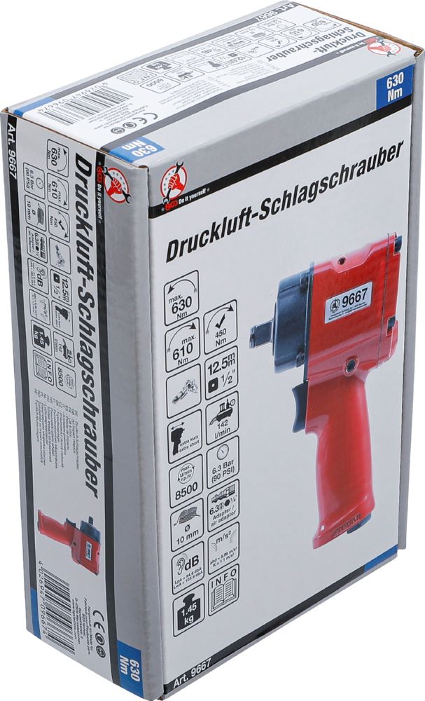Produktbild BGS Diy Druckluft Schlagschrauber 12,5 mm 1/2 Zoll 630 Nm bild 5