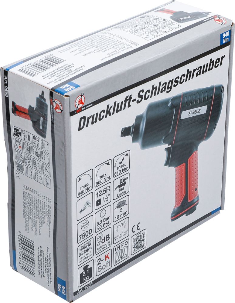Produktbild BGS Diy Druckluft Schlagschrauber 12,5 mm 1/2 Zoll 940 Nm bild 5