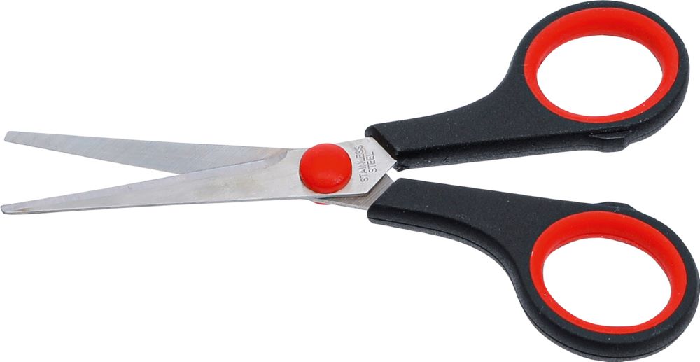 Produktbild BGS Diy Edelstahl Schere 130 mm Rot/Schwarz
