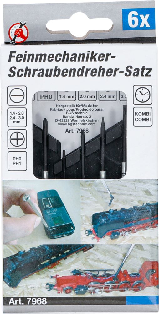 Produktbild BGS Diy Feinmechaniker Schraubendreher Satz 6 teilig Schlitz/Kreuzschlitz bild 4