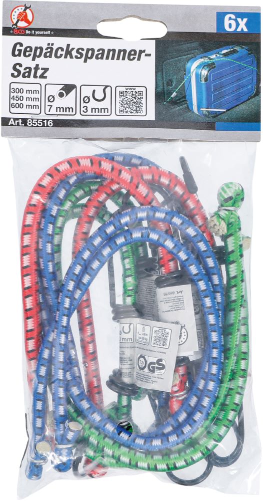 Produktbild Gepäckspanner Satz 300 / 450 / 600 mm 6 teilig bild 4