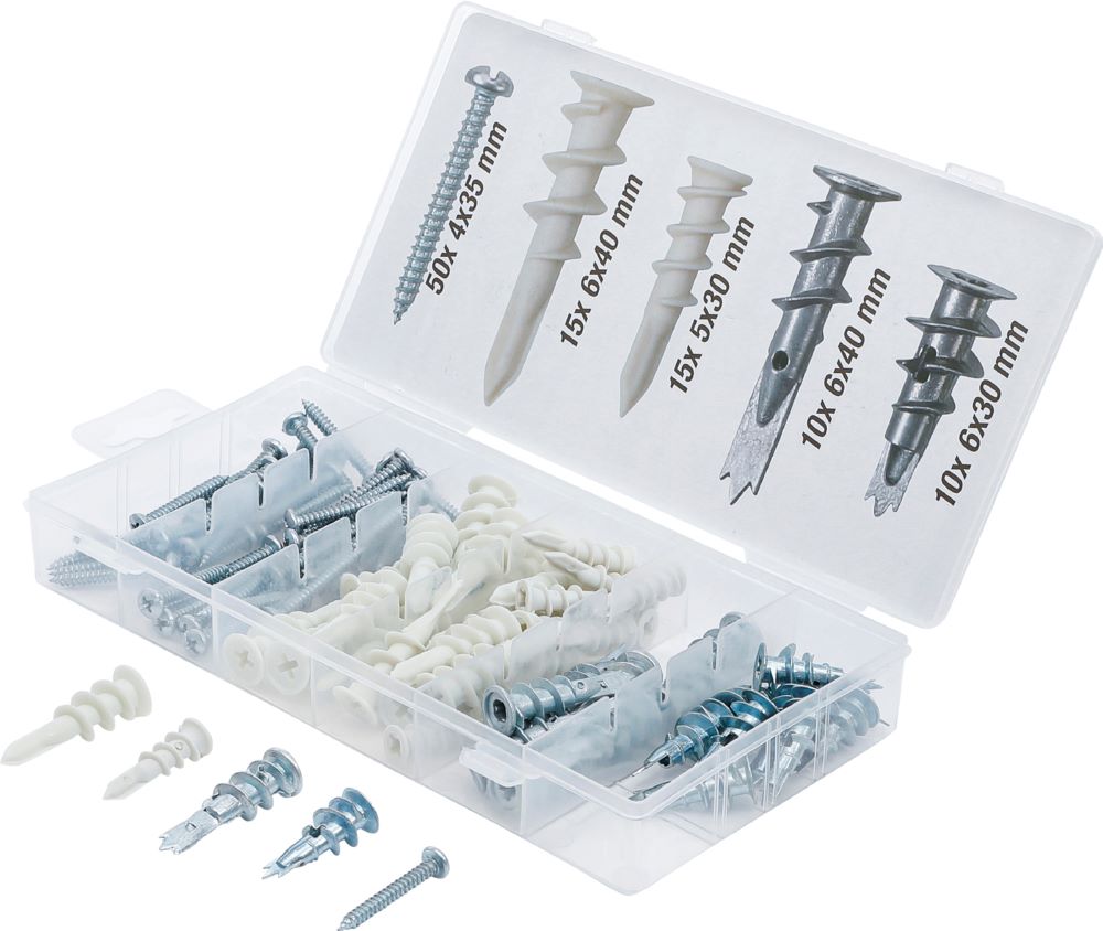 Produktbild BGS Diy Gipskartondübel Sortiment 100 teilig