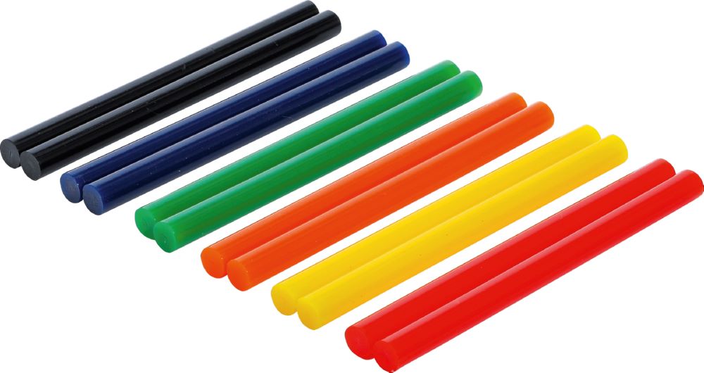 Produktbild BGS Diy Heißklebe Patronen bunt Durchmesser 11 mm 150 mm 12 teilig