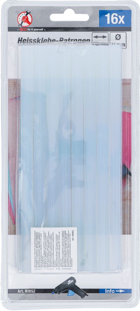 Produktbild BGS Diy Heißklebe Patronen transparent Durchmesser 11 mm 200 mm 16 teilig bild 2