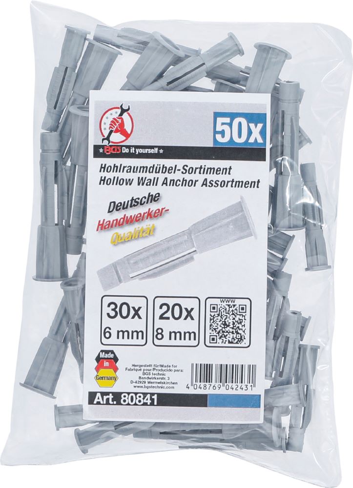 Produktbild BGS Diy Hohlraumdübel Sortiment 50 teilig bild 2