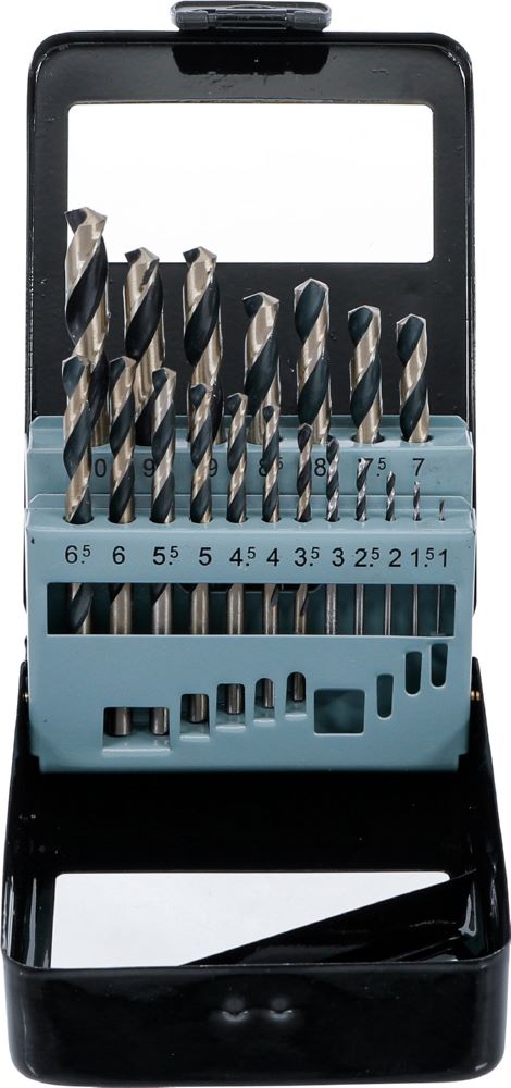 Produktbild BGS Diy HSS Spiralbohrer Satz 1 - 10 mm 19 teilig in Metallkassette