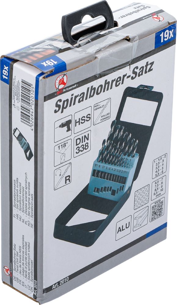 Produktbild BGS Diy HSS Spiralbohrer Satz 1 - 10 mm 19 teilig in Metallkassette bild 6