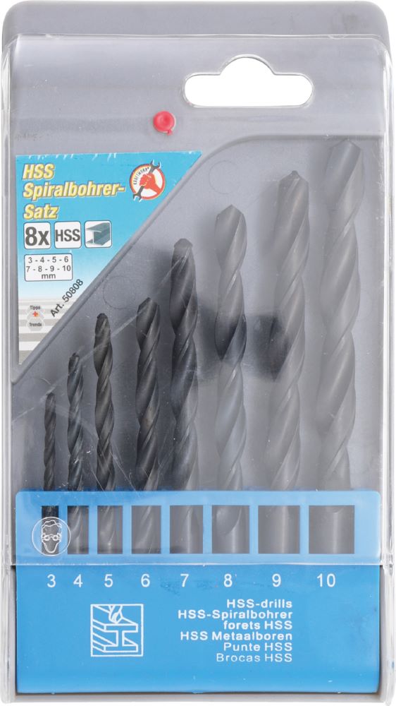 Produktbild BGS Diy HSS Spiralbohrer Satz 3 - 10 mm 8 teilig bild 3