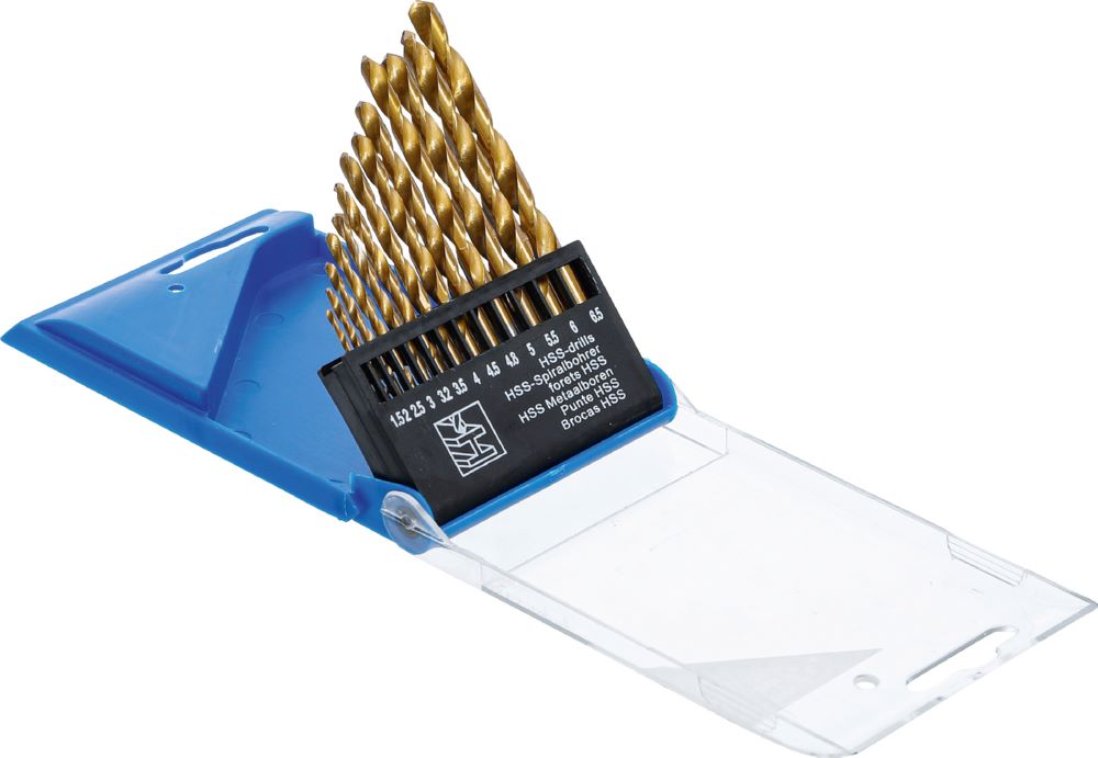 Produktbild BGS Diy HSS Spiralbohrer Satz titan-nitriert 1,5 - 6,5 mm 13 teilig bild 2