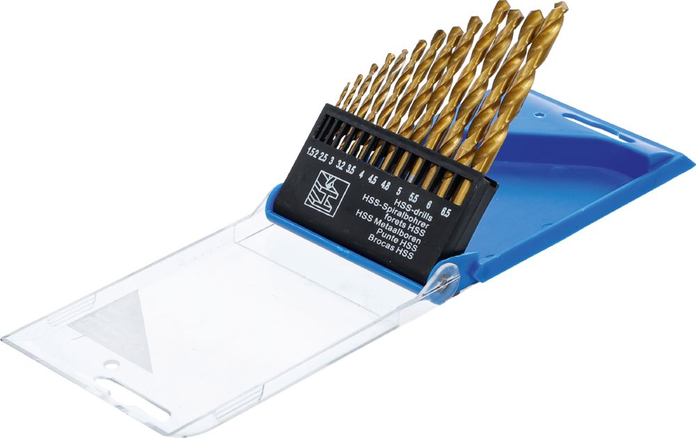 Produktbild BGS Diy HSS Spiralbohrer Satz titan-nitriert 1,5 - 6,5 mm 13 teilig bild 3