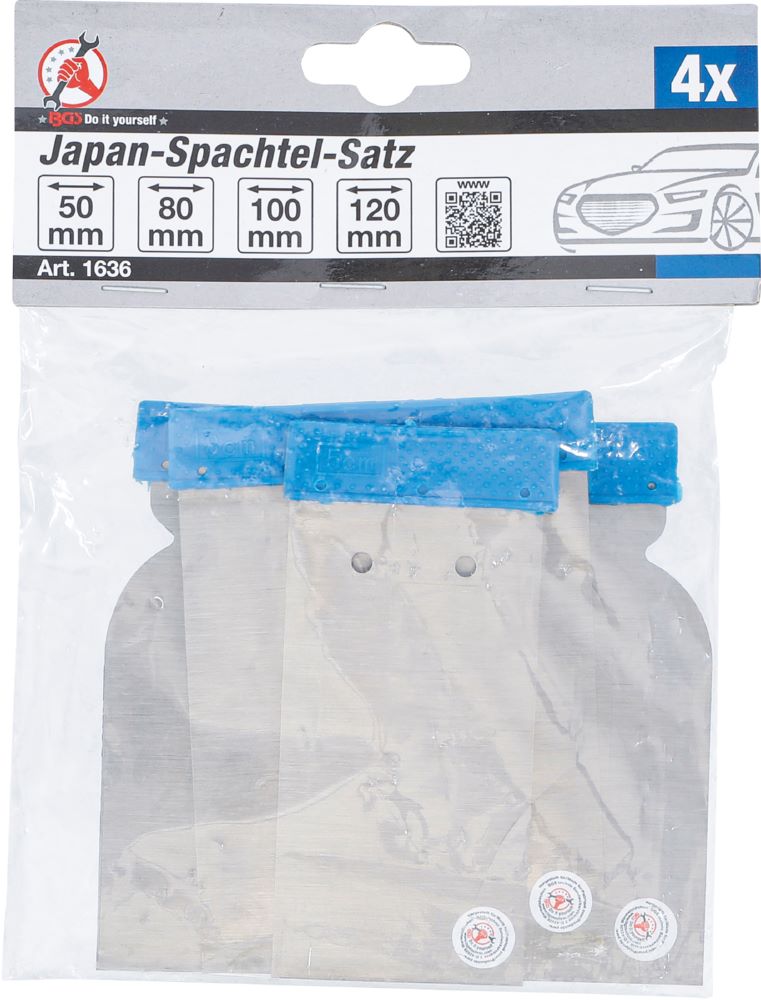Produktbild BGS Diy Japan Spachtel-Satz Federbandstahl 50 / 80 / 100 / 120 mm 4 teilig bild 3