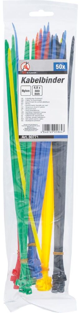 Produktbild Kabelbinder Sortiment farbig 4,8 x 300 mm 50 teilig bild 3