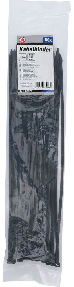 Produktbild Kabelbinder Sortiment schwarz 4,5 x 350 mm 50 teilig bild 3