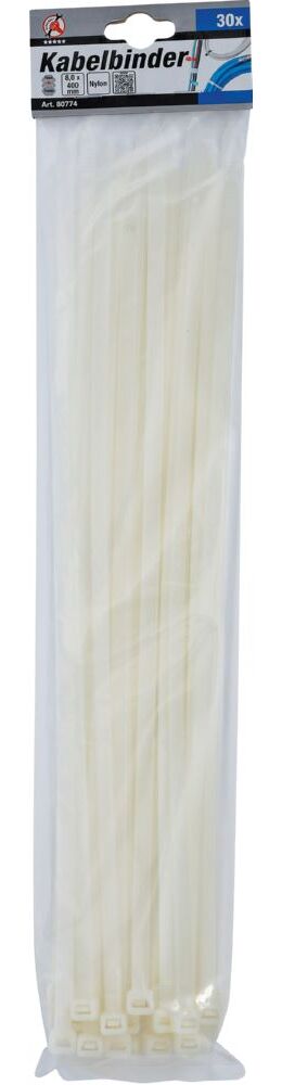 Produktbild Kabelbinder Sortiment weiß 8,0 x 400 mm 30 teilig bild 2
