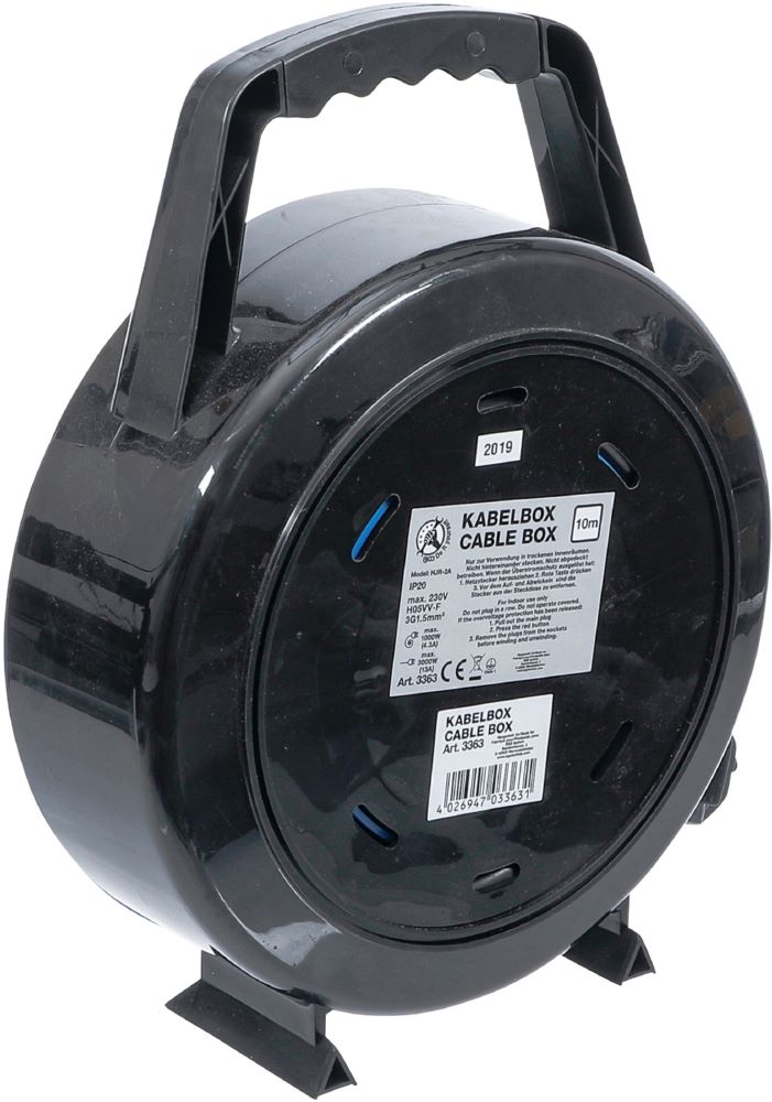 Produktbild Kabelbox 10 meter 3 x 1,5 mm² 4 Steckdosen IP 20 3000 W bild 3