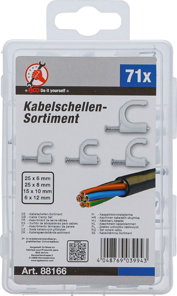 Produktbild BGS Diy Kabelschellen Sortiment 71 teilig bild 3
