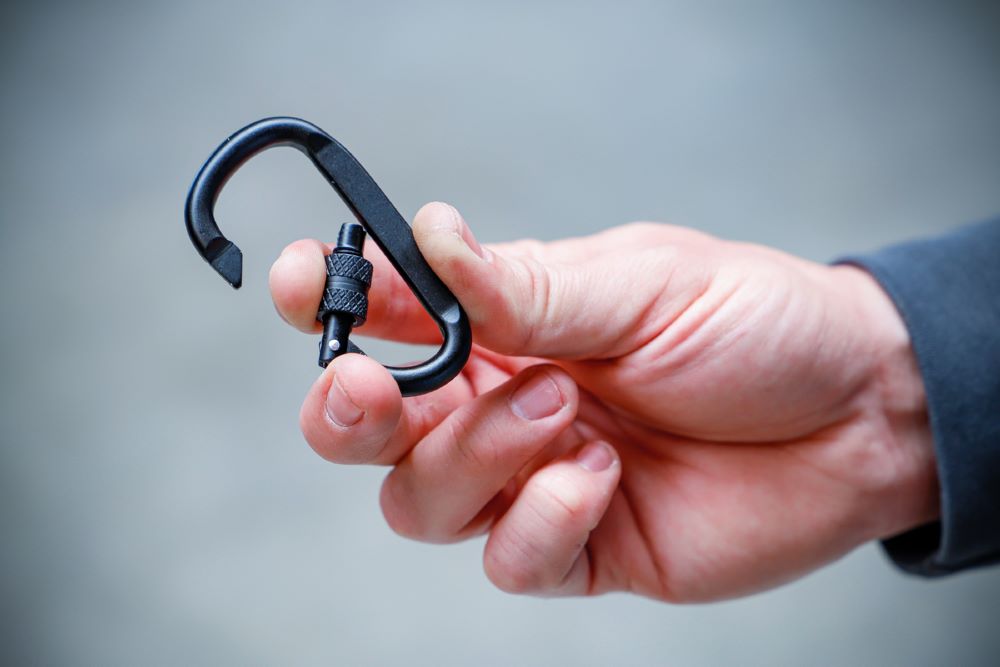 Produktbild Karabinerhaken D-Form mit Schraubsicherung bild 3