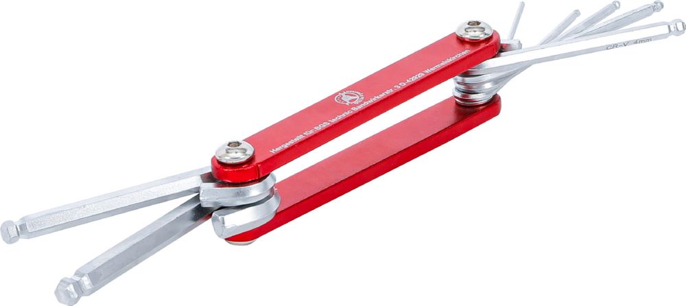 Produktbild BGS Diy Klappschlüssel Innensechskant mit Kugelkopf 1,5 - 6 mm 7 teilig