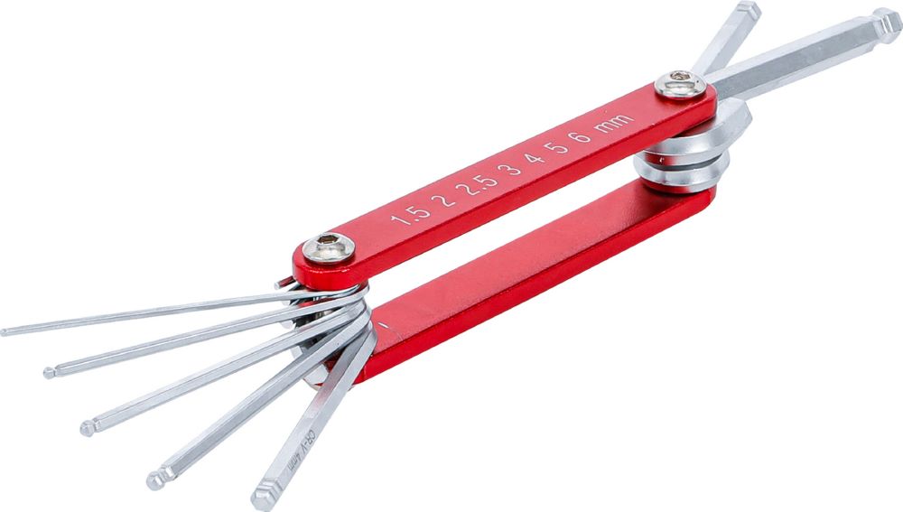 Produktbild BGS Diy Klappschlüssel Innensechskant mit Kugelkopf 1,5 - 6 mm 7 teilig bild 2