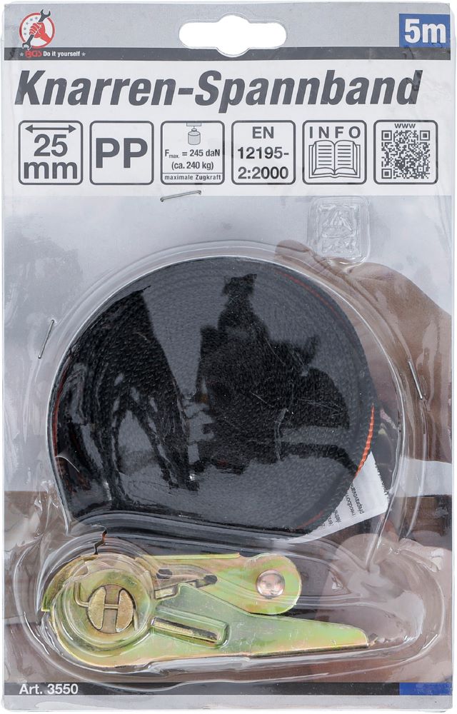 Produktbild Knarren Spannband 5 m x 25 mm bild 3