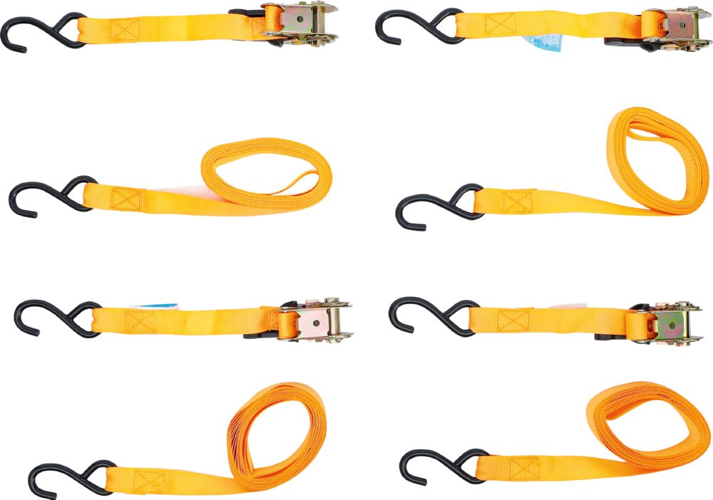Produktbild Knarren Spannband Satz mit schweren Haken 5 m x 25 mm 4 teilig bild 3