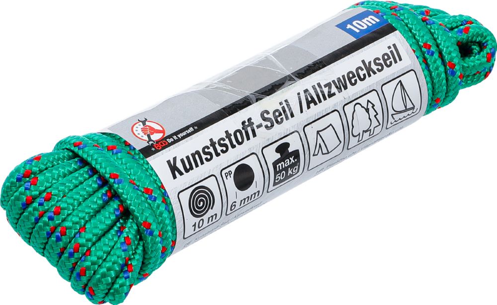 Produktbild Kunststoff Seil / Allzweckseil 6 mm x 10 meter grün bild 4