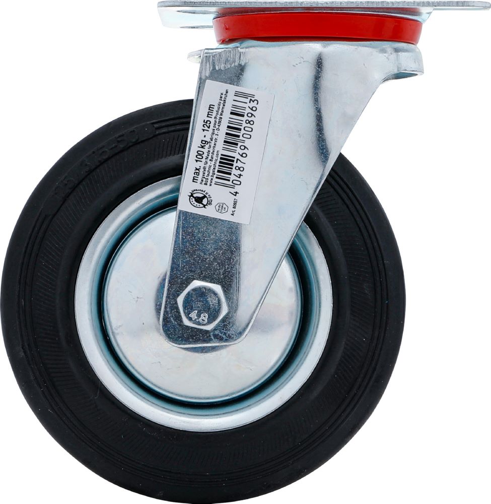 Produktbild BGS Diy Lenkrolle mit Anschraubsockel Durchmesser 125 mm bild 4