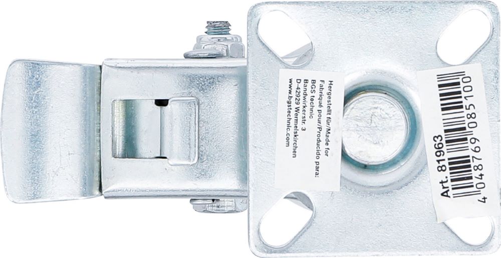 Produktbild BGS Diy Lenkrolle mit Bremse Gummi mit Anschraubsockel Durchmesser 50 mm bild 3