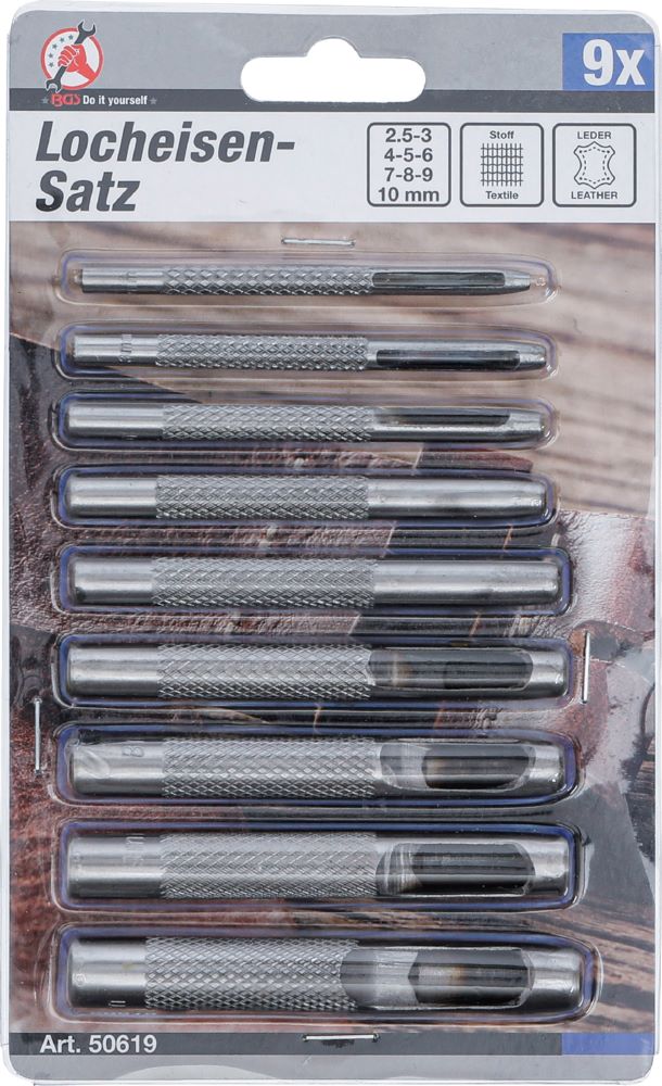 Produktbild Locheisen Satz 2,5 - 10 mm 9 teilig bild 3