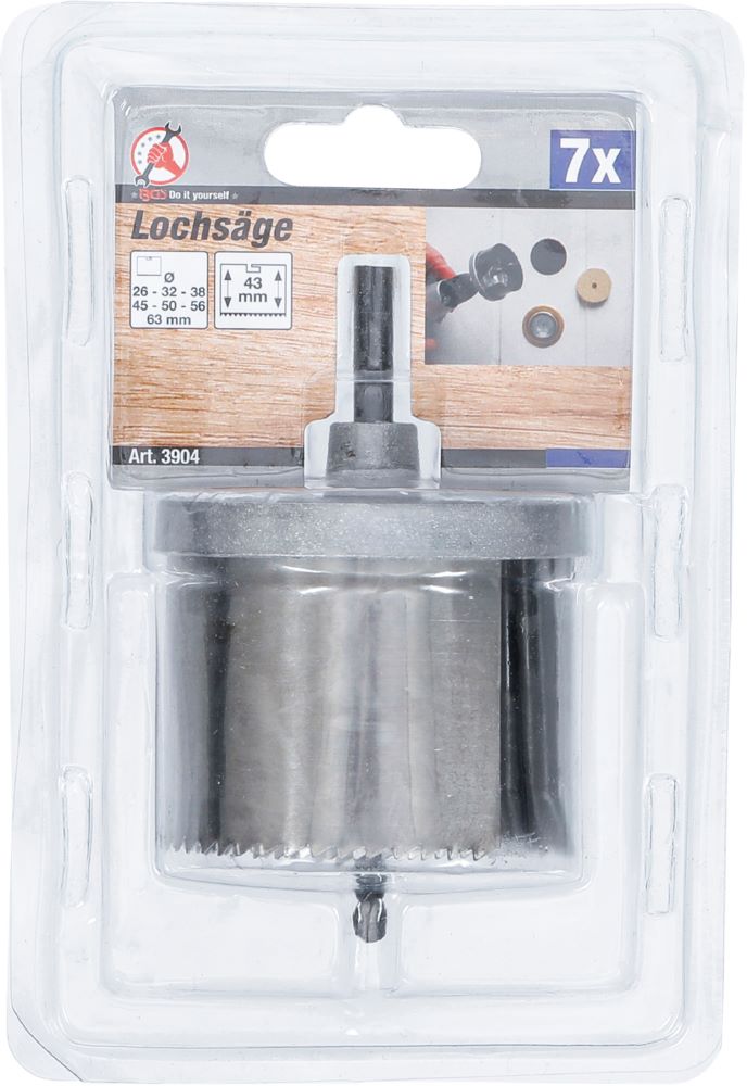 Produktbild Lochsägen Satz Durchmesser 26 - 63 mm Tiefe 43 mm 7 teilig bild 5