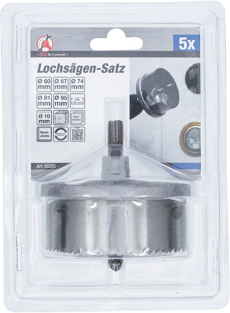 Produktbild Lochsägen Satz Durchmesser 60 - 95 mm Tiefe 35 mm 5 teilig bild 5