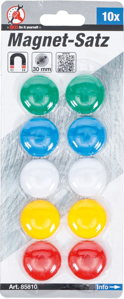 Produktbild Magnet Satz Durchmesser 30 mm 10 teilig bild 2