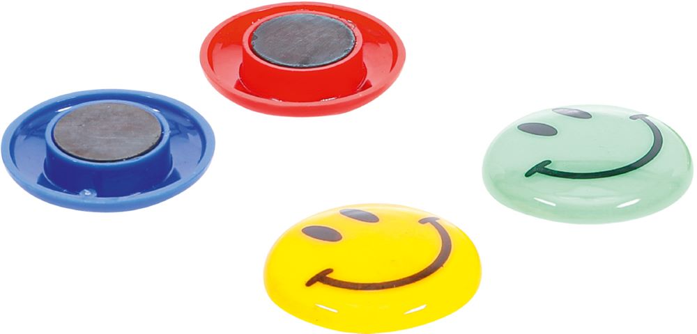 Produktbild BGS Diy Magnet Satz "Smile" Durchmesser 40 mm 4 teilig