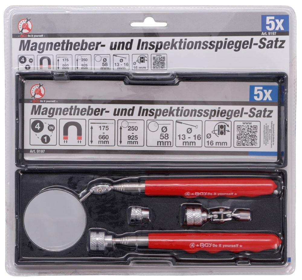 Produktbild BGS Diy Magnetheber- und Inspektionsspiegel Satz 4 teilig bild 4