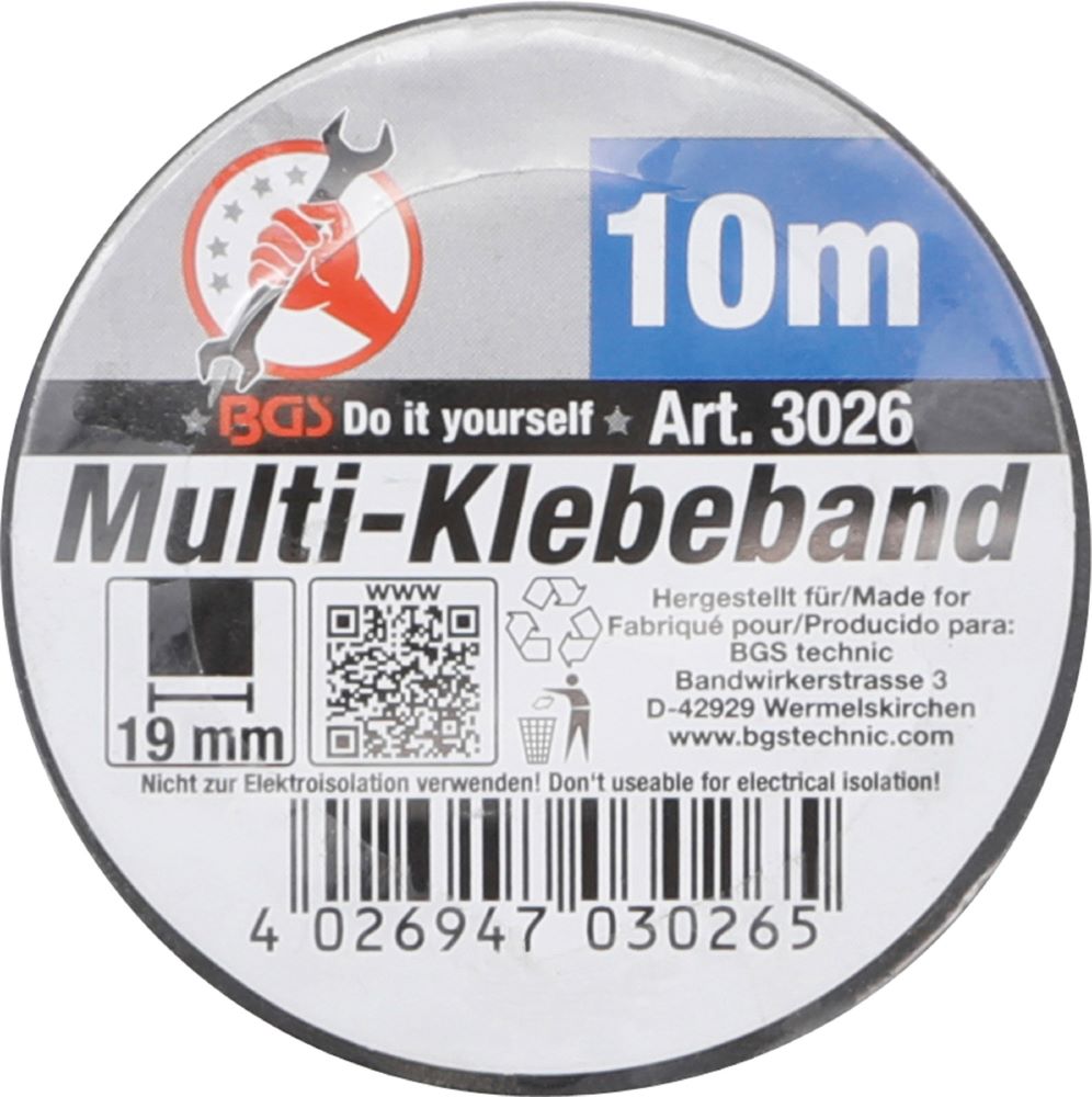Produktbild Multi Klebeband schwarz 19 mm x 10 meter bild 3