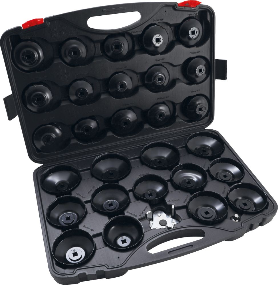 Produktbild Ölfilterschlüssel Satz 30 teilig lackierte Blechkappen bild 2