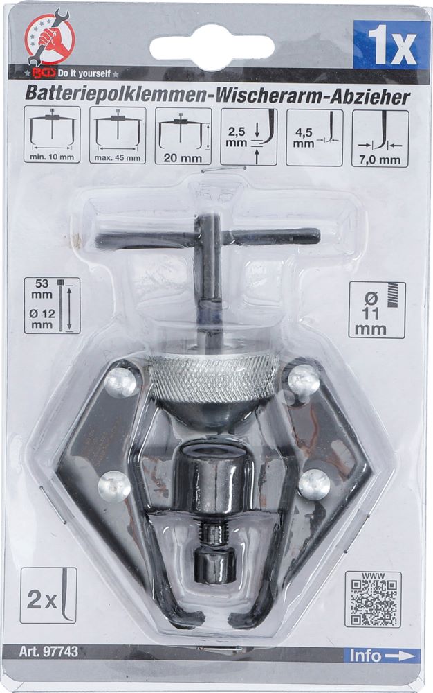 Produktbild BGS Diy Polklemmen-, Wischerarm Abzieher 2-armig bild 2