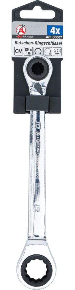 Produktbild BGS Diy Ratschen Ringschlüssel 4-in-1 10 x 13 - 17 x 19 mm bild 7