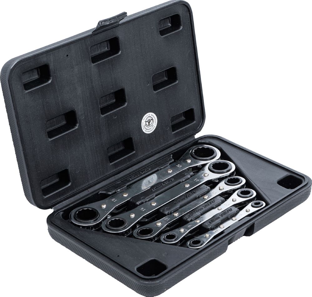 Produktbild BGS Diy Ratschen Ringschlüssel Satz 6 x 8 - 19 x 22 mm 5 teilig gerade umschaltbar bild 3
