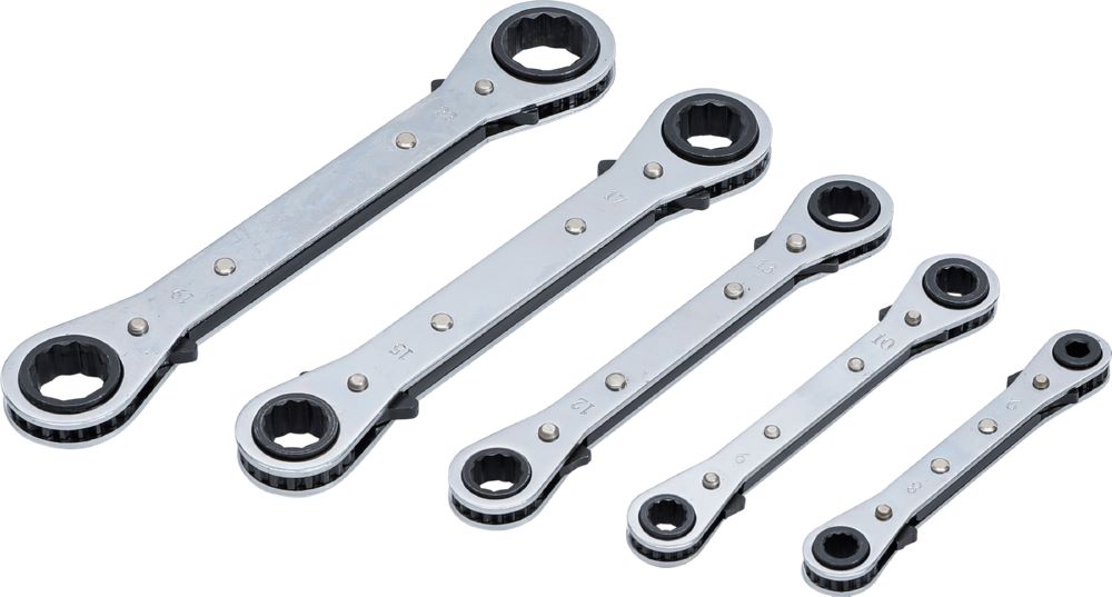 Produktbild BGS Diy Ratschen Ringschlüssel Satz 6 x 8 - 19 x 22 mm 5 teilig gerade umschaltbar bild 6