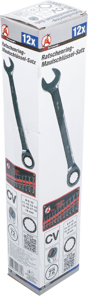 Produktbild BGS Diy Ratschenring Maulschlüssel Satz 8 - 19 mm 12 teilig bild 5