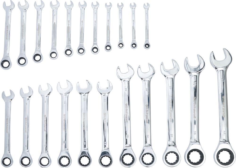 Produktbild BGS Diy Ratschenring Maulschlüssel Satz Schlüsselweite 6 - 32 mm 22 teilig bild 3