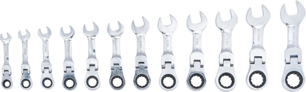 Produktbild BGS Diy Ratschenring Maulschlüssel Satz 8 - 19 mm 12 teilig extra kurz bild 3