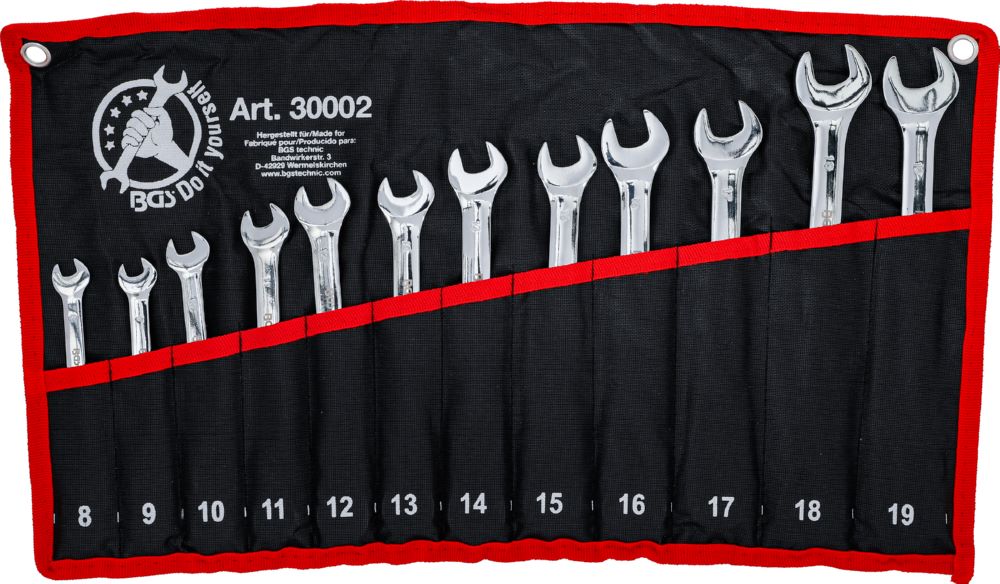 Produktbild BGS Diy Ratschenring Maulschlüsse Satz 8 - 19 mm 12 teilig flexible Köpfe bild 5