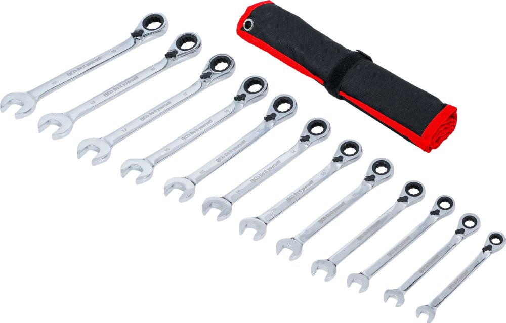Produktbild BGS Diy Ratschenring Maulschlüssel Satz 8 - 19 mm 12 teilig umschaltbar bild 2